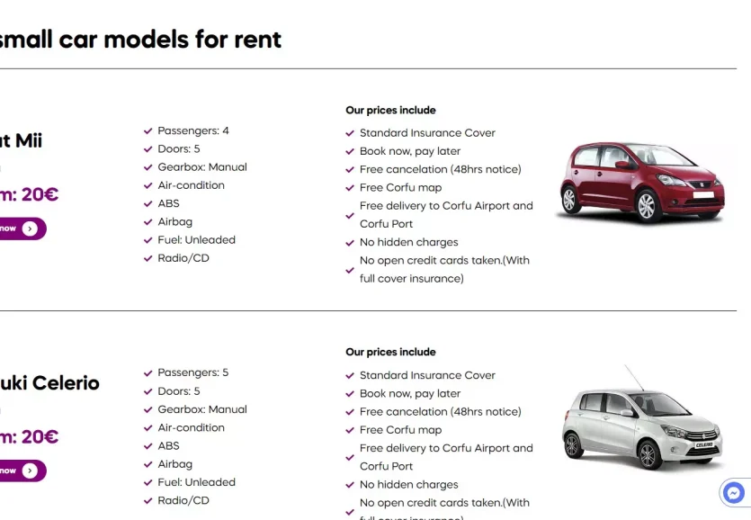 Fouxia Car Rental, Κατασκευή ιστοσελίδας με σύστημα κρατήσεων αυτοκινήτων (2)