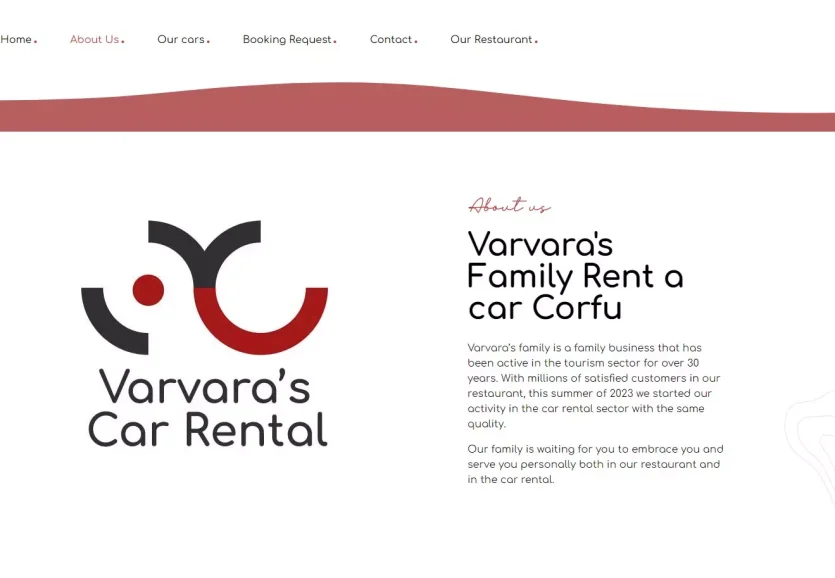 Varvara's Car Rental, Κατασκευή ιστοσελίδας με σύστημα κρατήσεων αυτοκινήτων (1)
