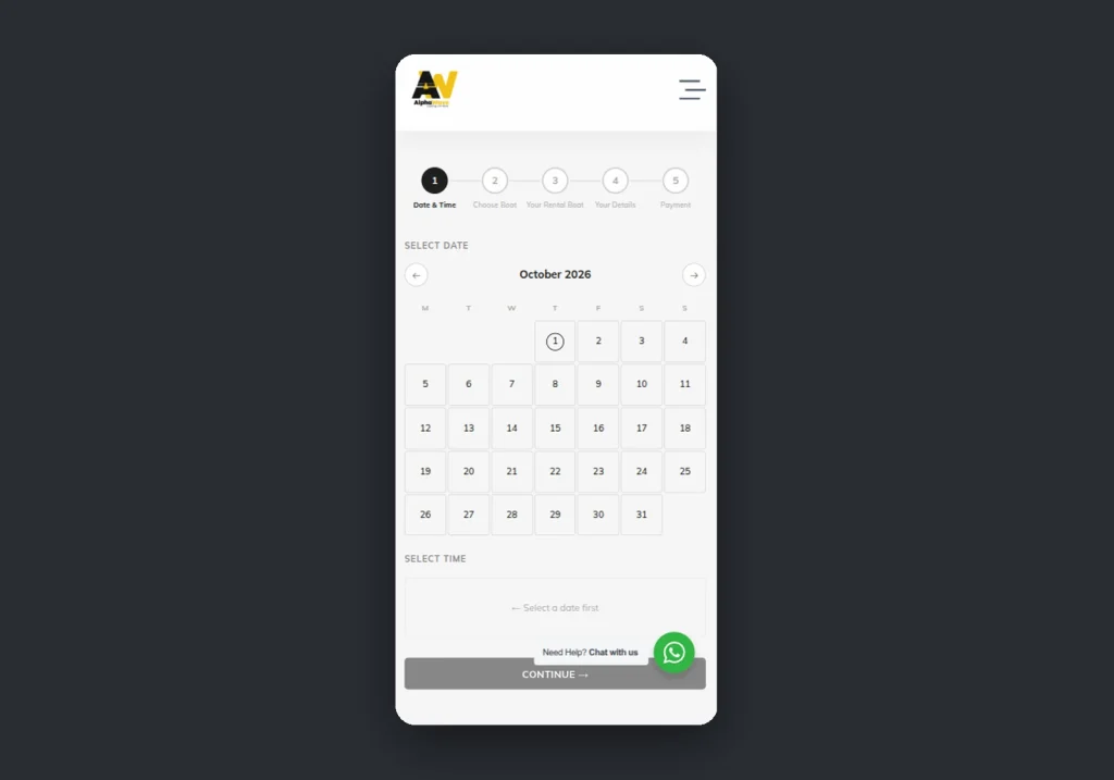 alpha wave booking mobile