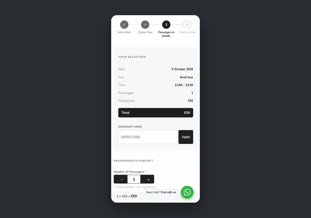 ermones boats booking mobile