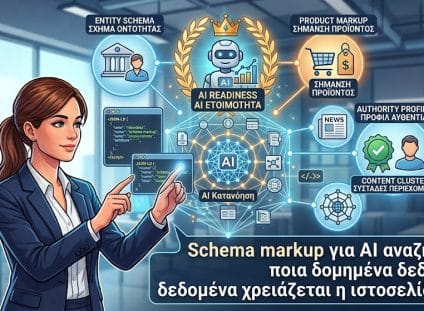 Schema markup για AI αναζήτηση: ποια δομημένα δεδομένα χρειάζεται η ιστοσελίδα σας