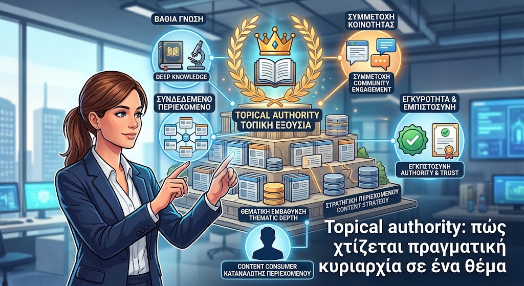 Topical authority: πώς χτίζεται πραγματική κυριαρχία σε ένα θέμα